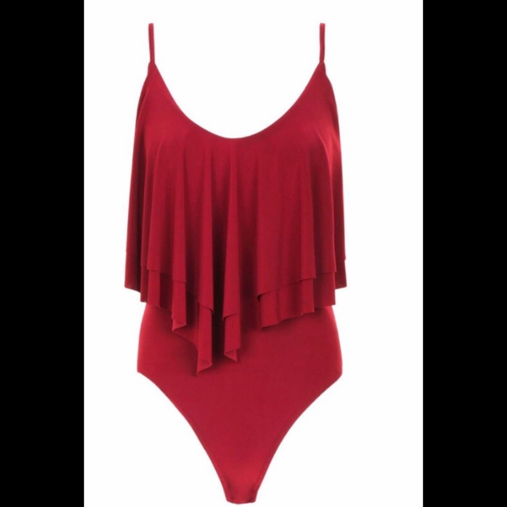 Burgundy/Red bodysuit